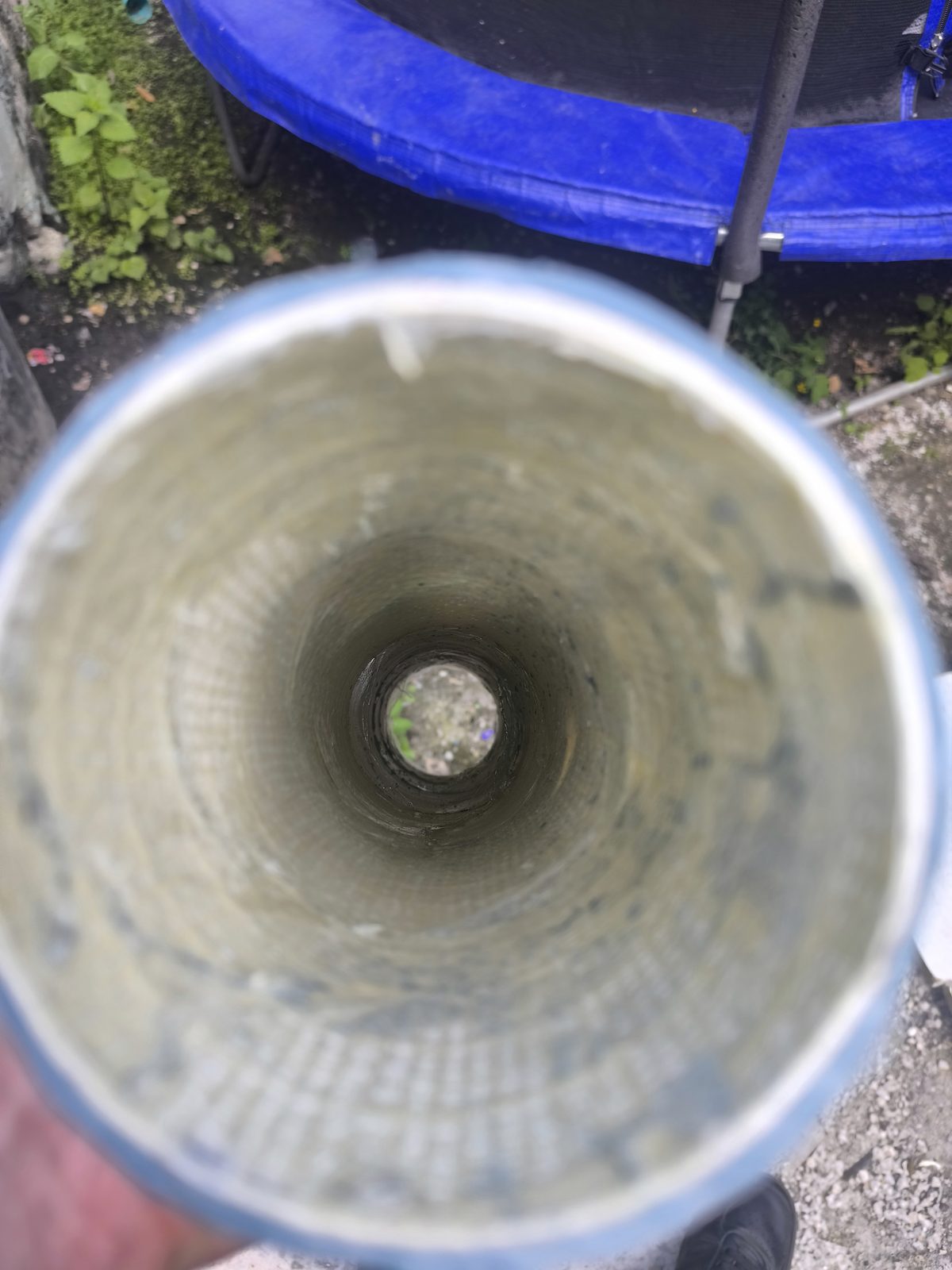 Vue intérieure d'une canalisation chemisée sans tranchée à La Bassée