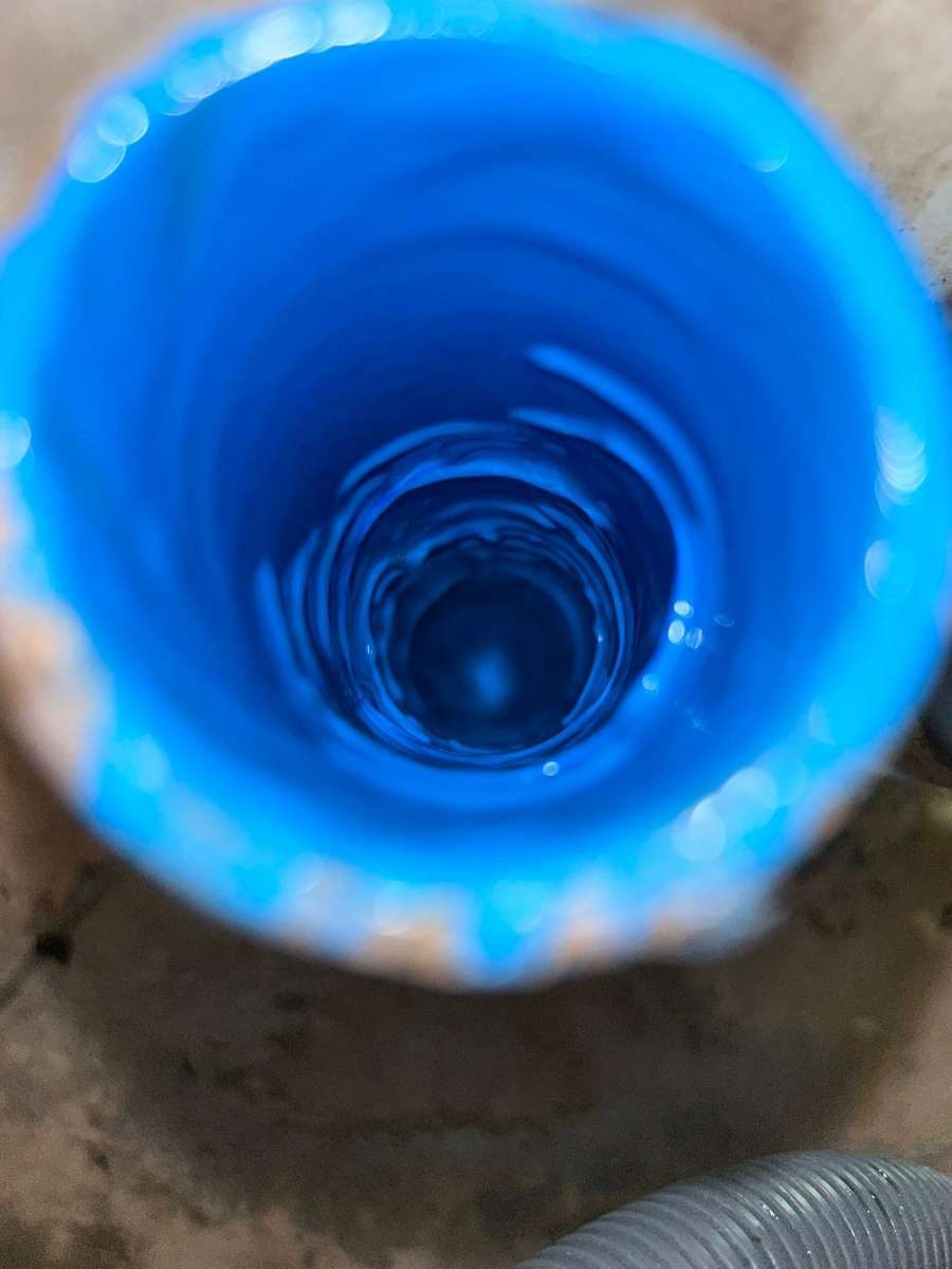 Intérieur d'une canalisation rénovée par chemisage résine à La Bassée