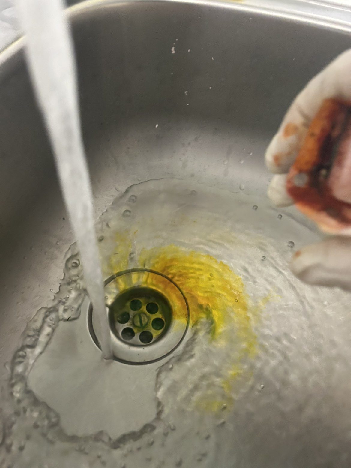 Test au colorant pour la recherche de fuite d'une évacuation à La Bassée